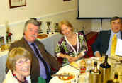 Thelma Oakes (Raffle), Tony Russell (Master of Ceremonies), and Julie and Bozi Mohacek